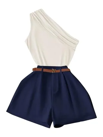 Sleeveless Outfit Set, Blue (Small)