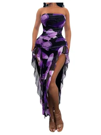 Maxi Bodycon Dress, Purple