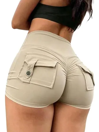 Plus Size Mini Shorts, Apricot