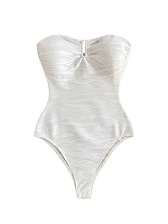 Sleeveless Bodysuit, White (strapless)