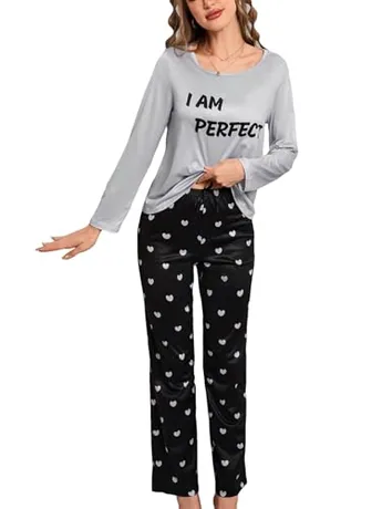 Long Sleeve Sleep Set, Grey (Small)