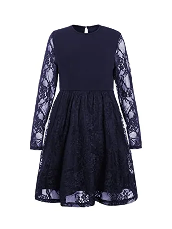 Lace Dress, Navy