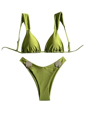 Backless Swimsuit, Olive