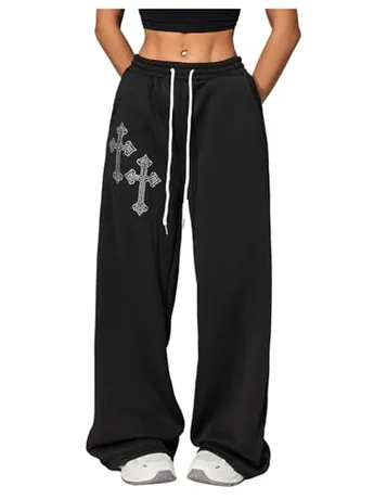 Wide Leg Leggings, Black