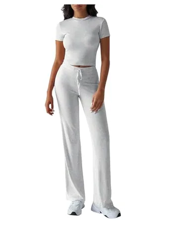 Short Sleeve Outfit Set, Grey