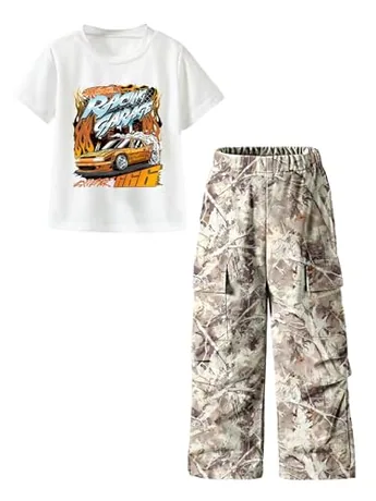 Graphic Outfit Set, White