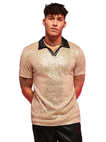 Short Sleeve Sequin Shirt
