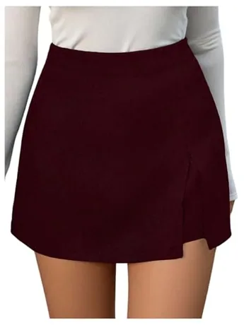 Plus Size Skirt, Burgundy