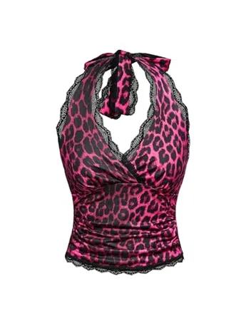 Leopard Cami, Hot Pink (X-Large)
