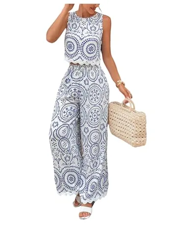 Sleeveless Outfit Set, Blue (Large)
