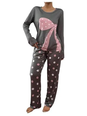 Long Sleeve Sleep Set, Grey (Medium)