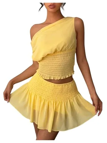 Mini Mesh Outfit Set, Yellow