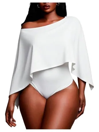 Plus Size Bodysuit, White