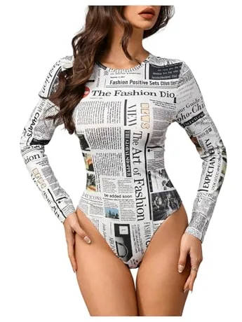 Long Sleeve Bodysuit, White