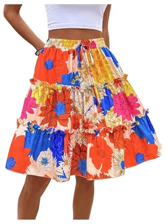 Floral Skirt, Multicolour (Small)