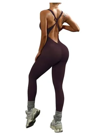 Sleeveless Backless Jumpsuit, Purple