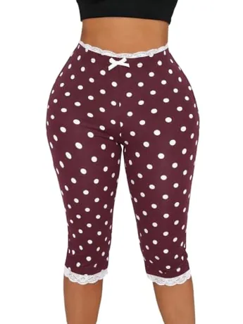 Lace Leggings, Burgundy
