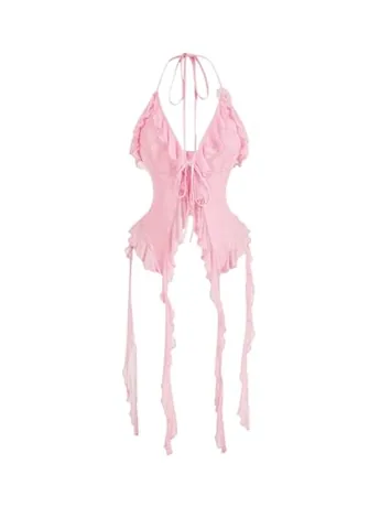 Backless Cami, Pink (Medium)