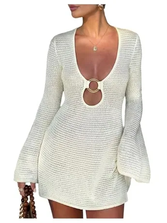 Knit Dress, Apricot (Large)
