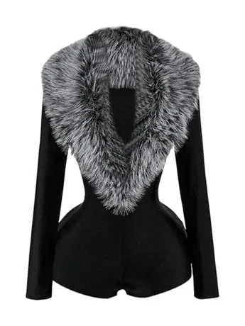 Long Sleeve Bodycon Jumpsuit, Black