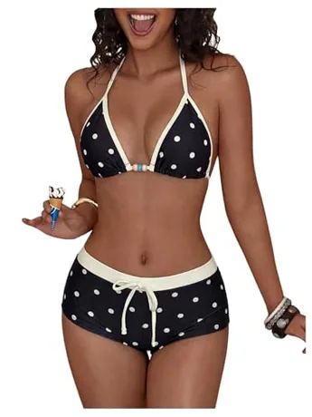 Halter Swimsuit, Black