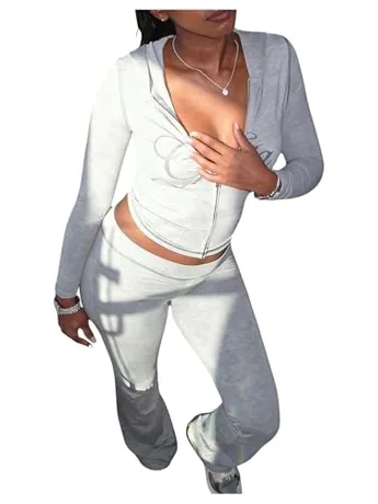 Cropped Outfit Set, Grey