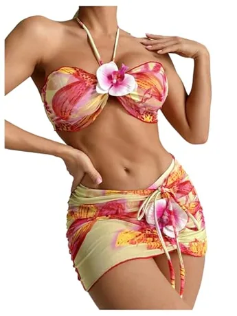 Floral Swimsuit, Yellow