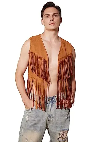 Sleeveless Jacket, Brown