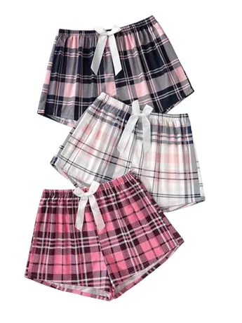 Plaid Sleep Set, Pink