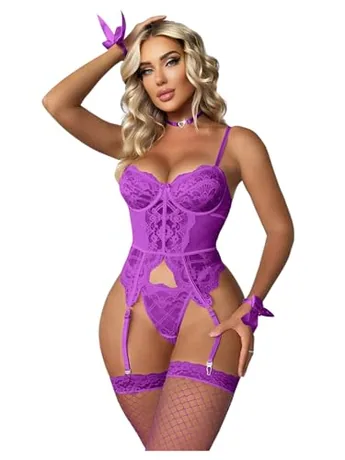 Lace Lingerie, Purple