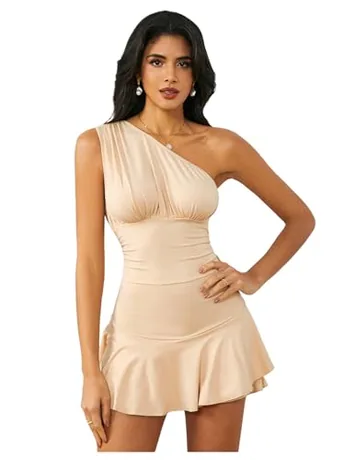 Mini Ruffle Dress, Apricot (Medium)