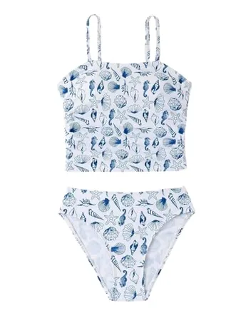 Graphic Swimsuit, Blue