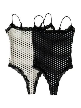 Lace Bodysuit, Black (X-Large)