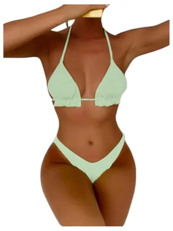 Halter Swimsuit, Mint (Medium)