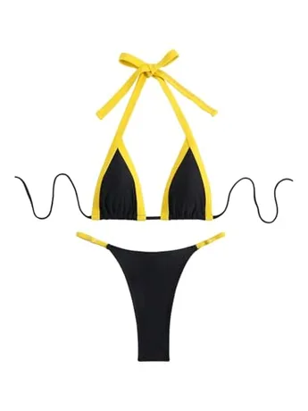 Halter Swimsuit, Yellow