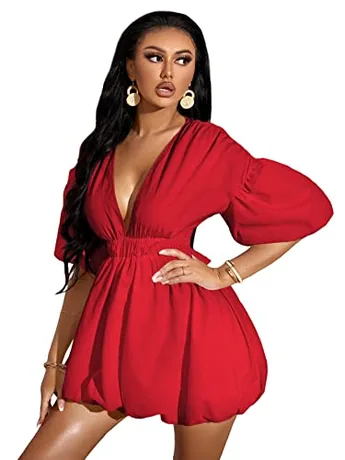 Ruffle Dress, Red (Medium)