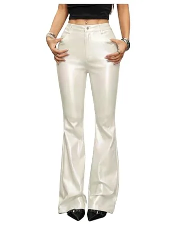 High Waisted Trousers, White