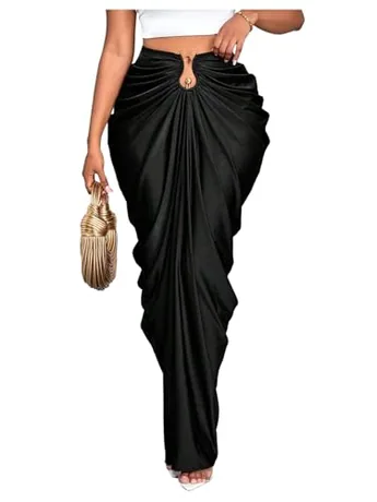 Maxi Bodycon Skirt, Black