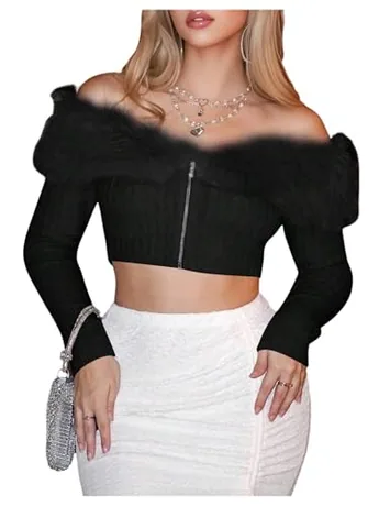 Off Shoulder Jacket, Black