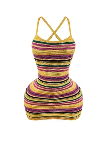 Mini Knit Dress, Multicolour (Medium)