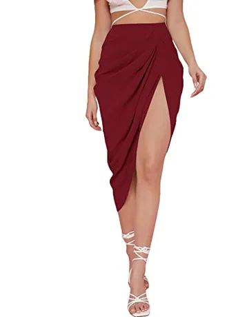 Satin Skirt, Wine