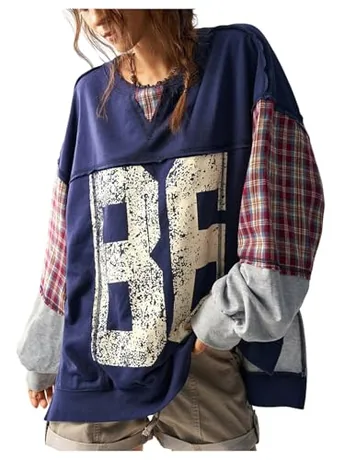 Plaid Knitwear, Blue (Large)