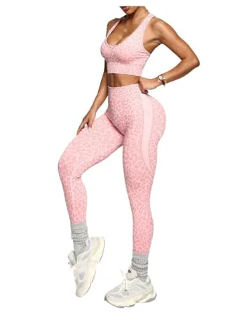 Leopard Outfit Set, Pink