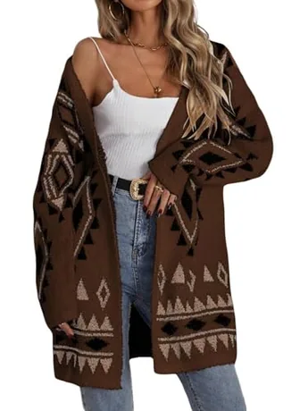 Long Sleeve Knitwear, Brown
