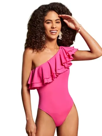 Sleeveless Ruffle Bodysuit, Pink
