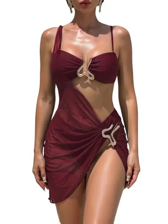 Swimsuit, Burgundy (Medium)