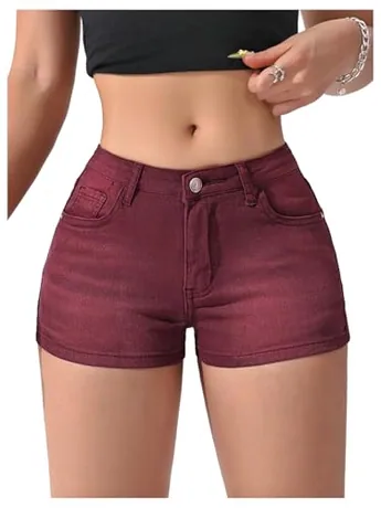 Denim Jeans, Burgundy