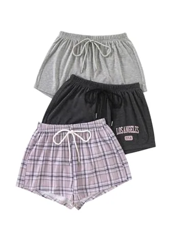 Plaid Sleep Set, Pink (Large)