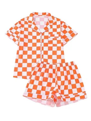 Short Sleeve Sleep Set, Orange