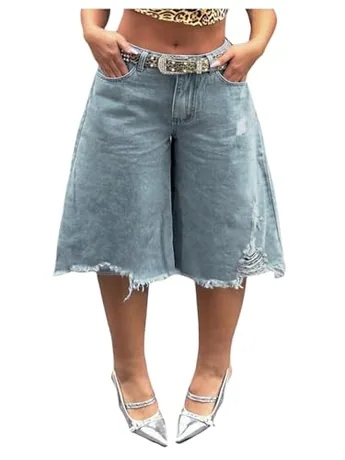 Plus Size Wide Leg Denim Jeans